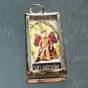 Double Sided Rectangle Fairy Godmother Pendant‎